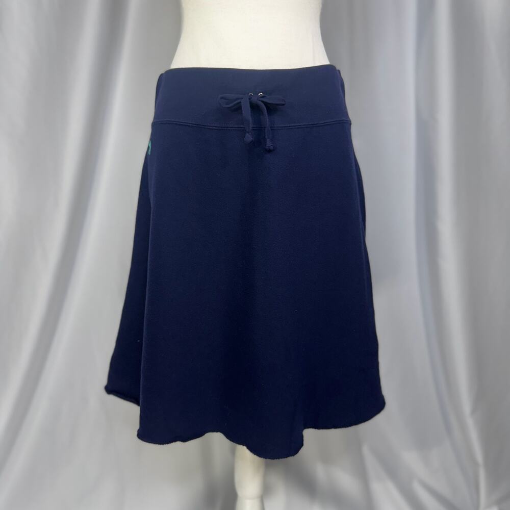 Ralph Lauren Cotton Skirt Medium A-Line Navy Athleisure Old Money Cruise Resort - Picture 8 of 16
